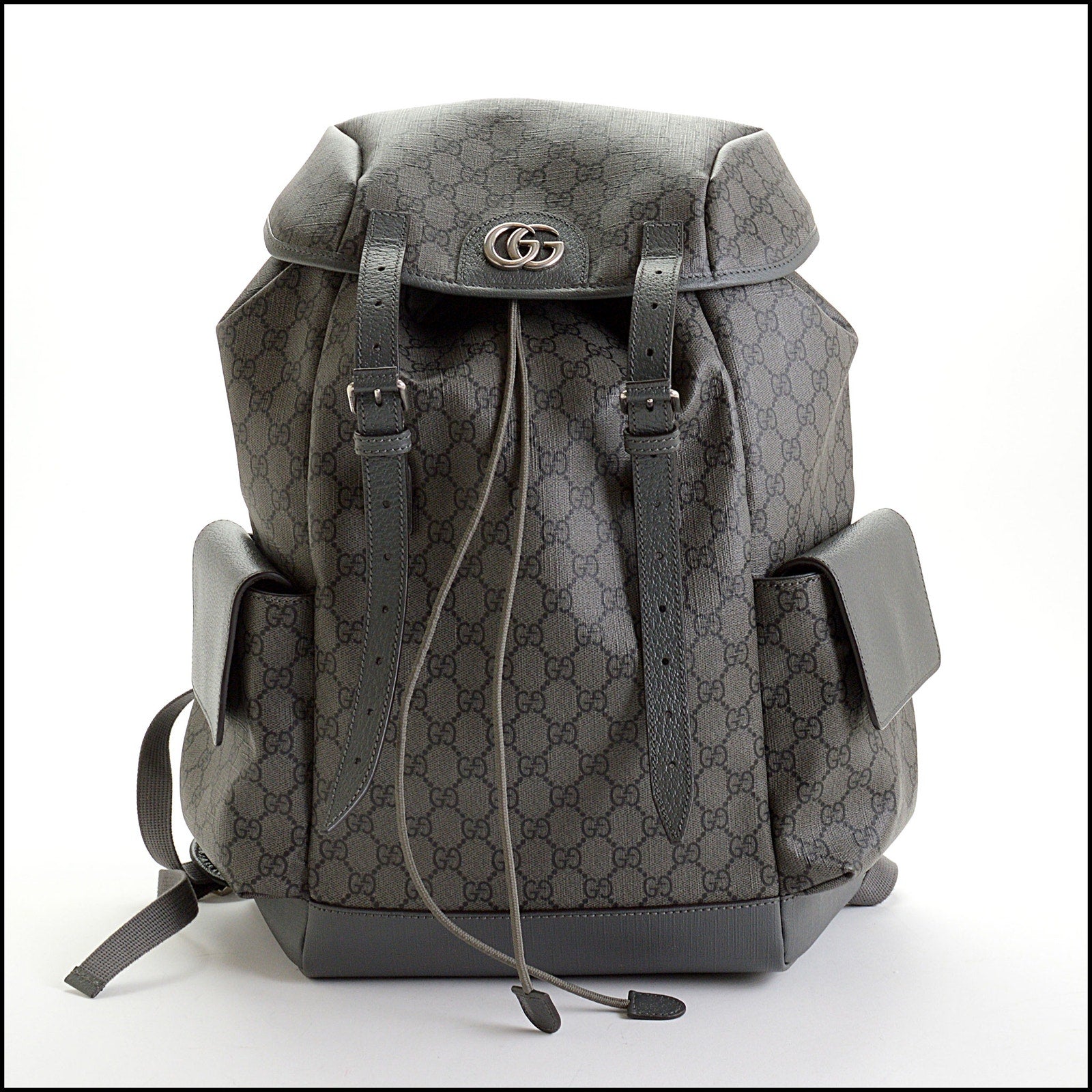 RDC14190 Authentic GUCCI Grey GG Supreme Ophidia Backpack REAL DEAL COLLECTION