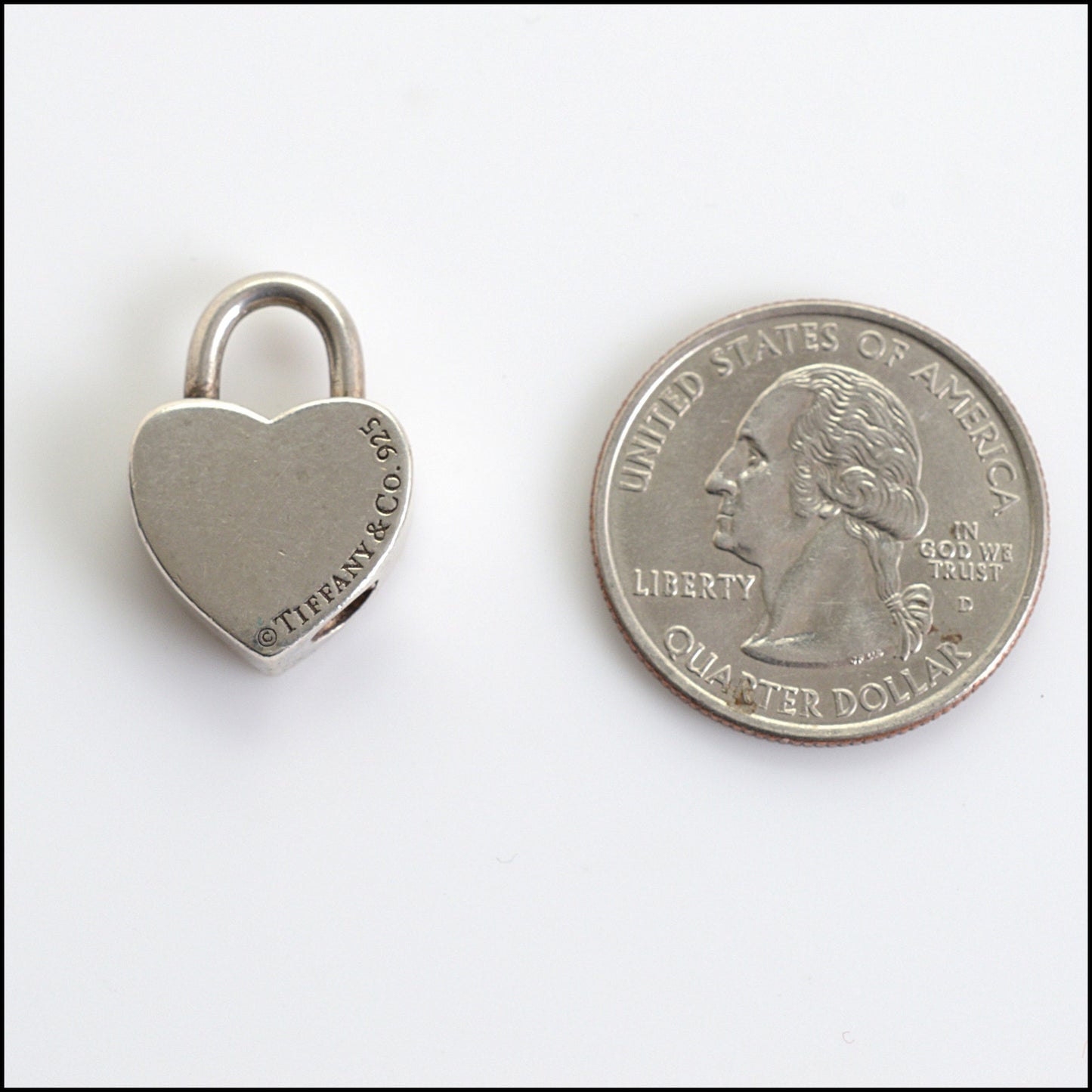 RDC14327 Authentic TIFFANY & CO. Sterling Silver Heart Lock Charm