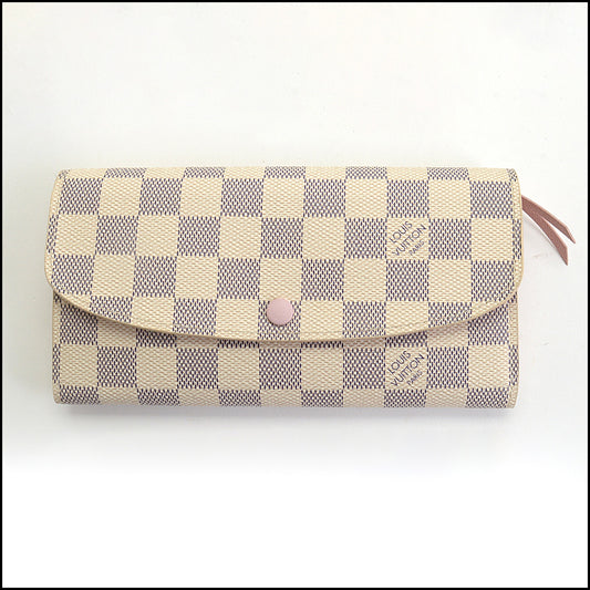 RDC14181 Authentic LOUIS VUITTON '21 Damier Azur Canvas Wallet