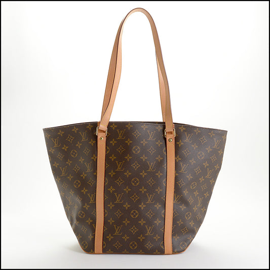 RDC14202 Authentic LOUIS VUITTON Vintage '99 Brown Canvas Sac Shopping Tote