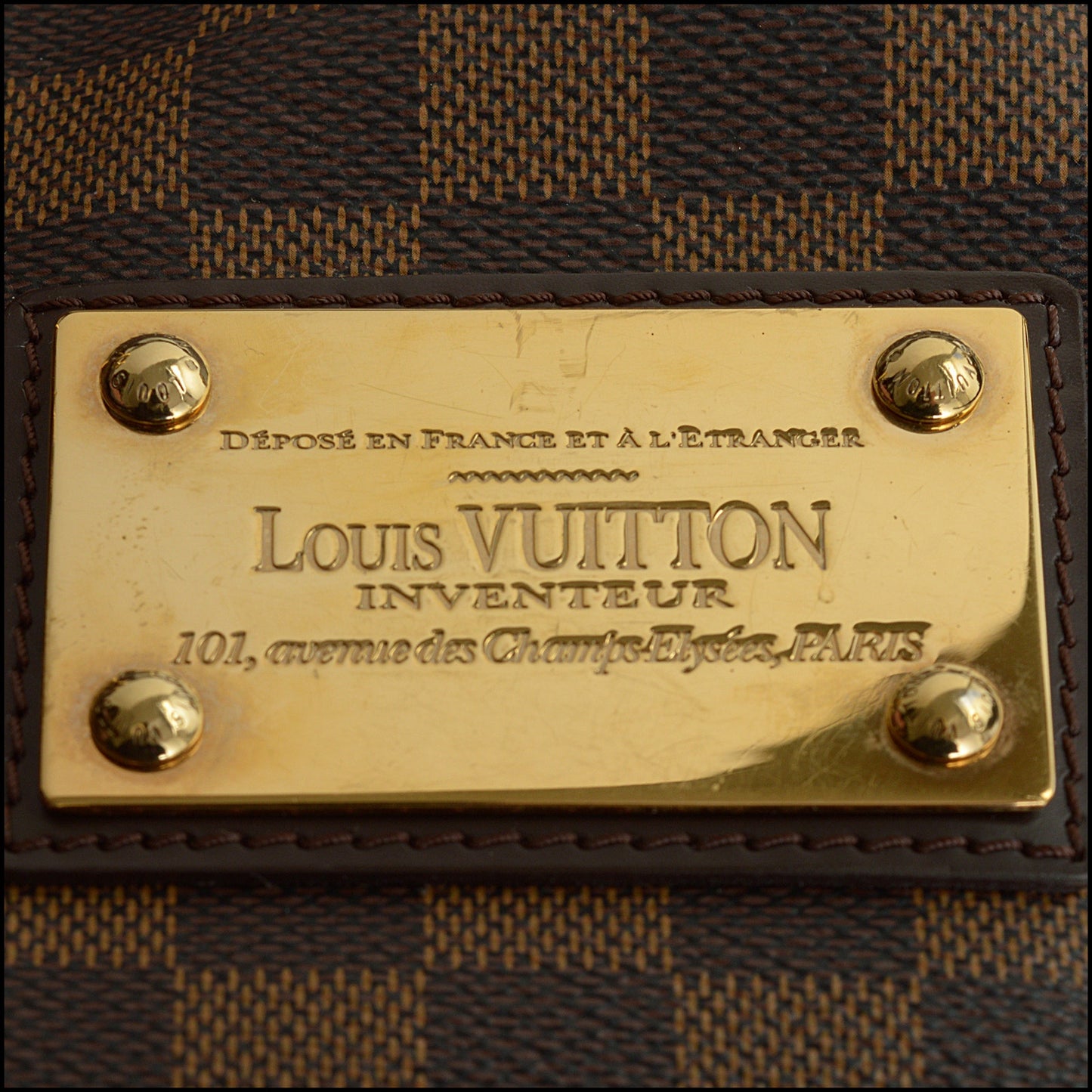 RDC14324 Authentic LOUIS VUITTON Vintage '08 Damier Ebene Hampstead MM Handbag