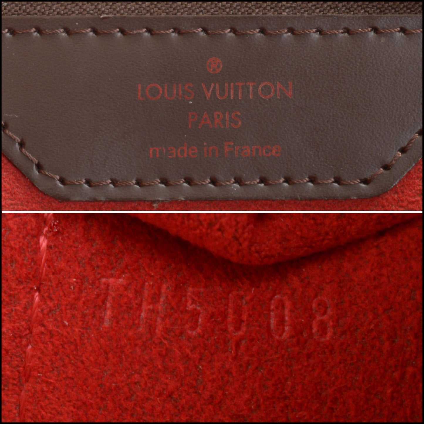 RDC14324 Authentic LOUIS VUITTON Vintage '08 Damier Ebene Hampstead MM Handbag