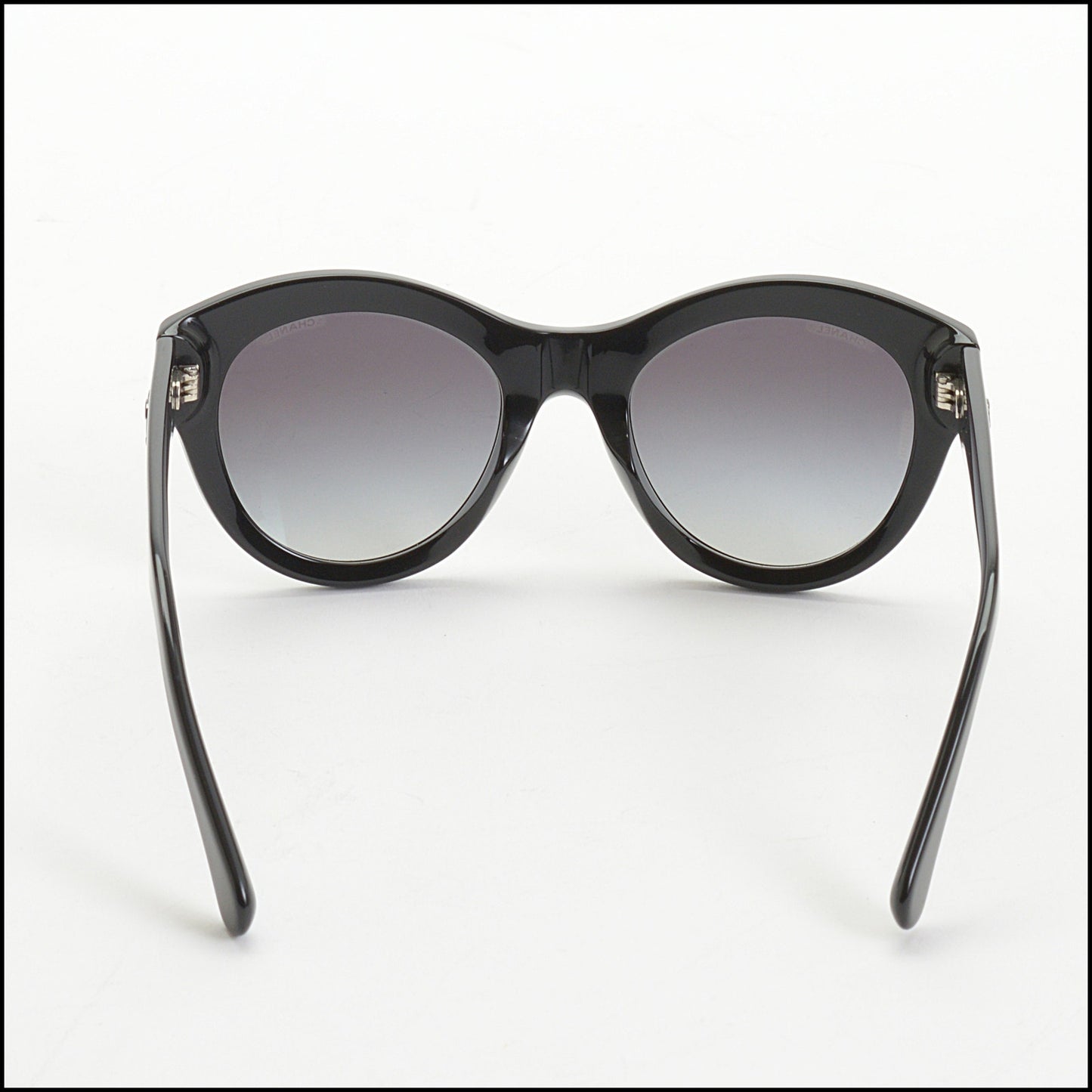 RDC14172 Authentic CHANEL Black Acetate Butterfly Sunglasses