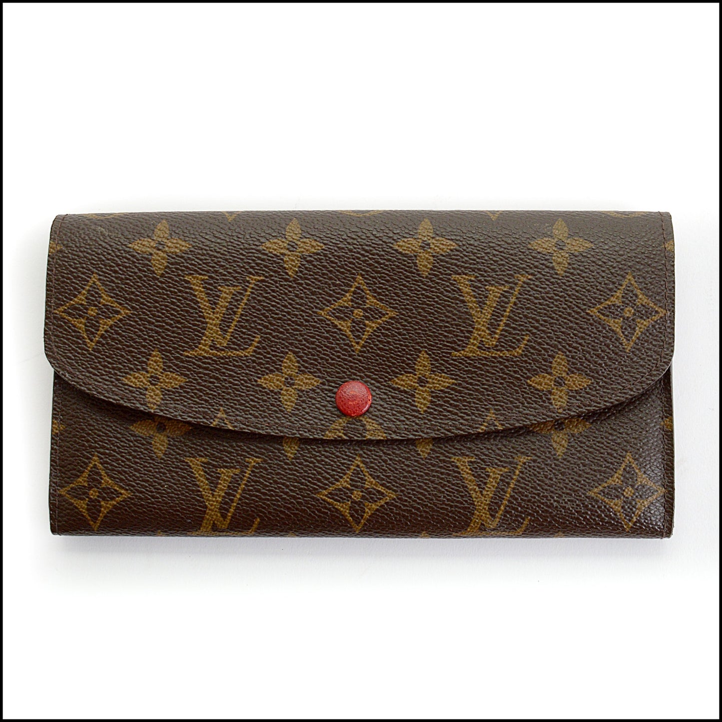 RDC14326 Authentic LOUIS VUITTON Vintage '11 Brown Monogram Canvas Emilie Wallet