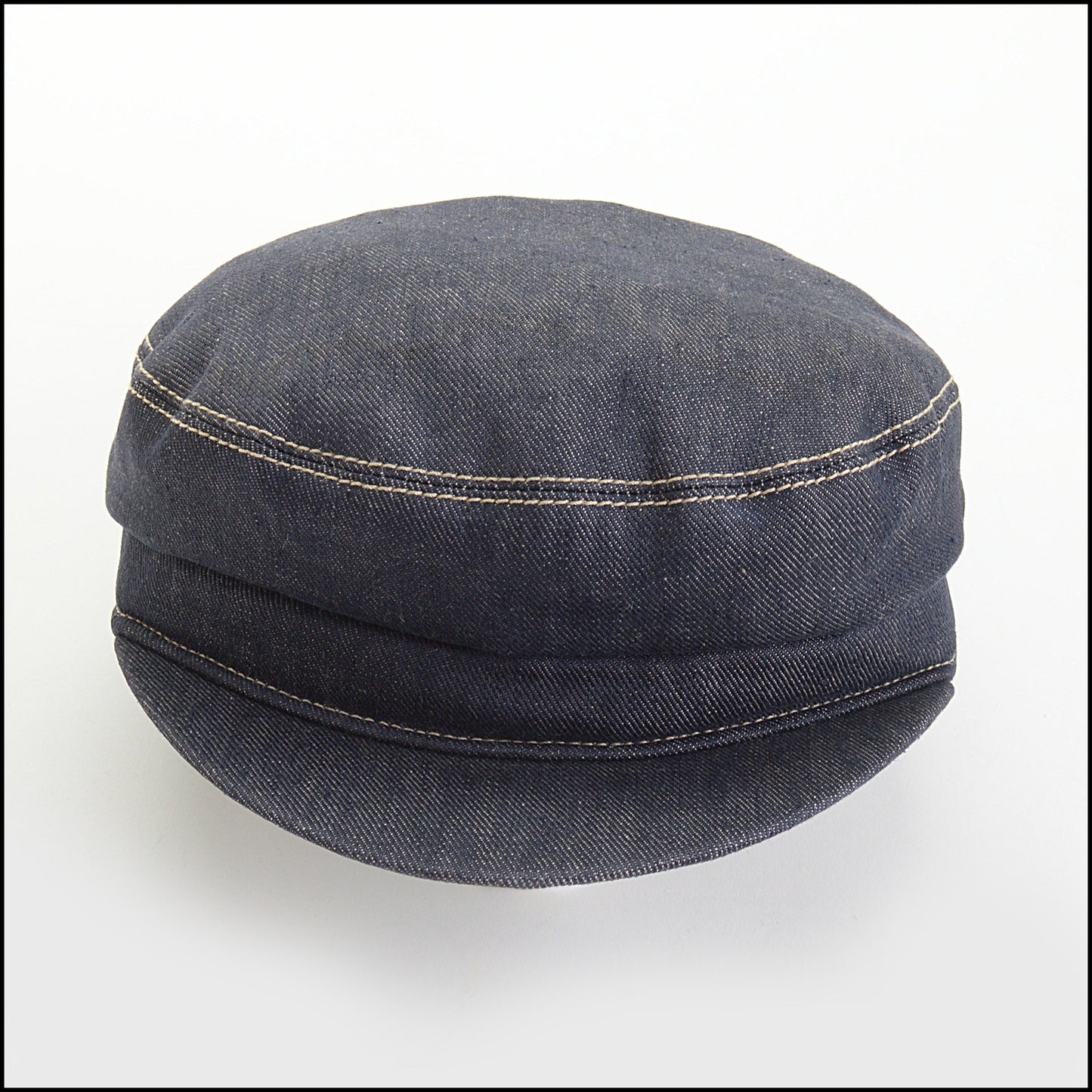 RDC14318 Authentic HERMES Blue Denim Pageboy Hat Size 57