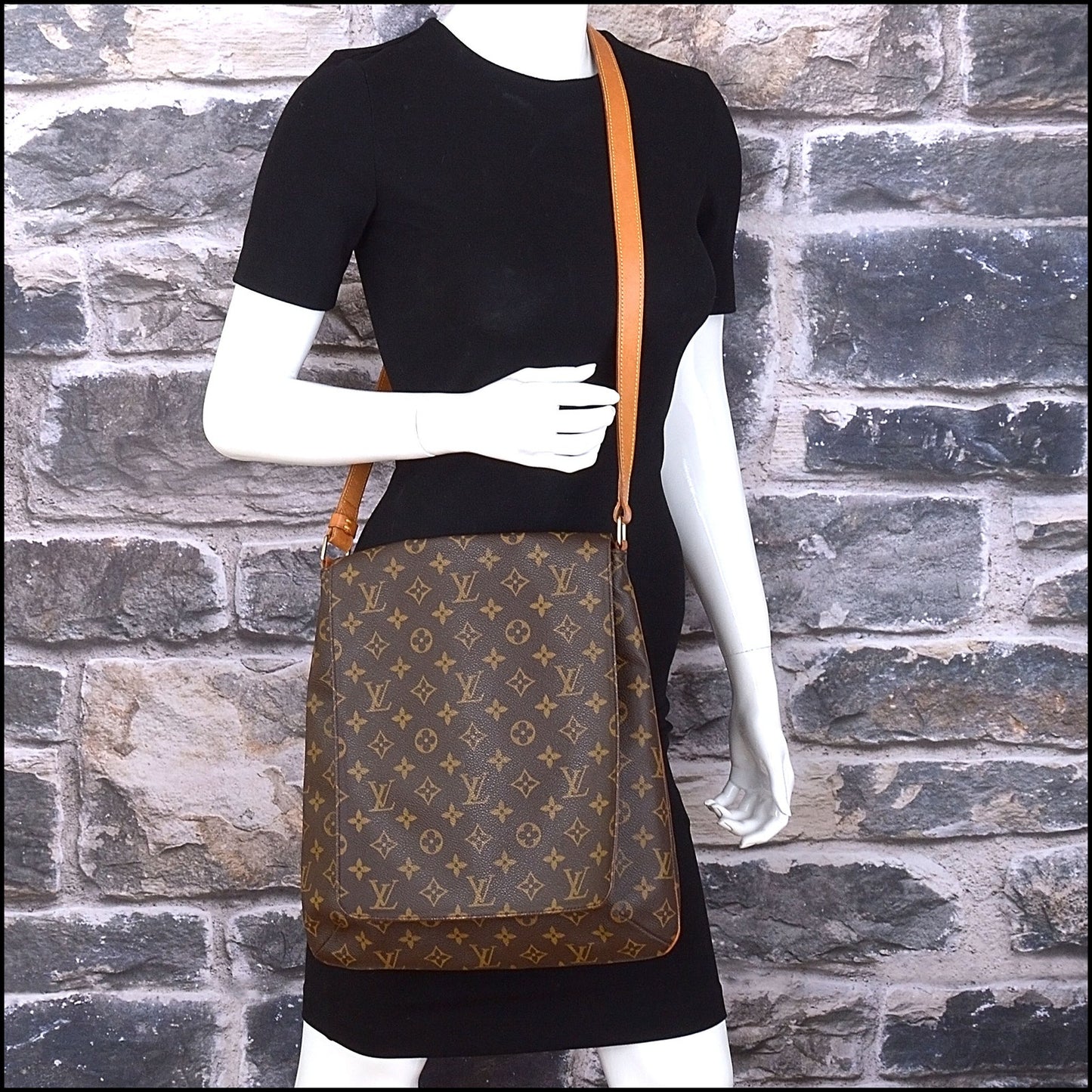 RDC14005 Authentic LOUIS VUITTON Vintage 2000 Musette Salsa GM Crossbody