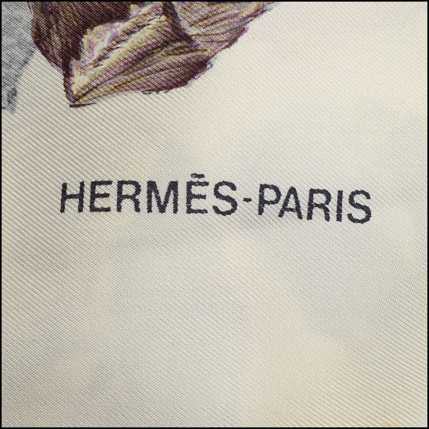 RDC13807 Authentic HERMES White/Multi Color Mineraux 90cm Silk Scarf