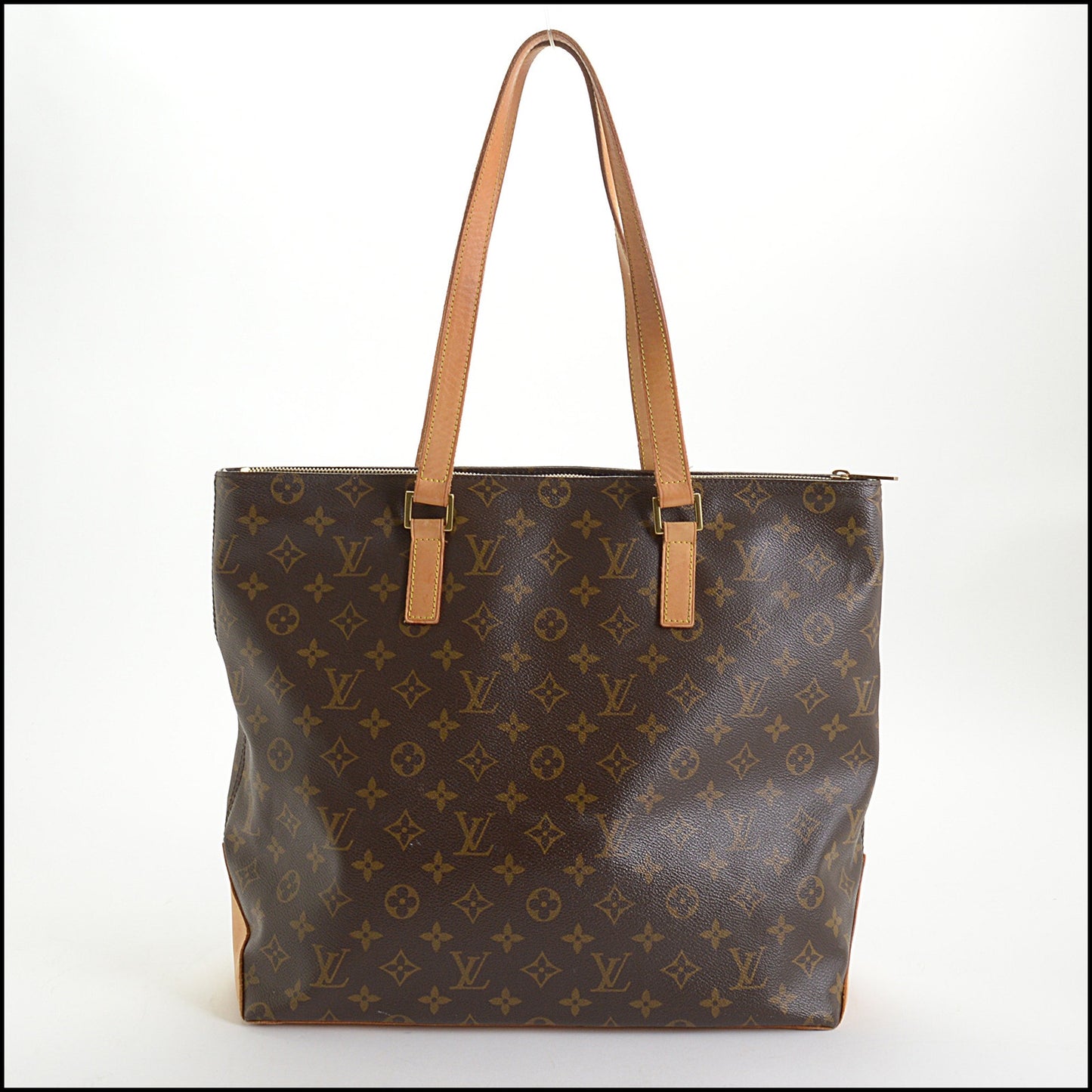 RDC14384 Authentic LOUIS VUITTON Vintage '05 LV Canvas Cabas Mezzo Tote Bag