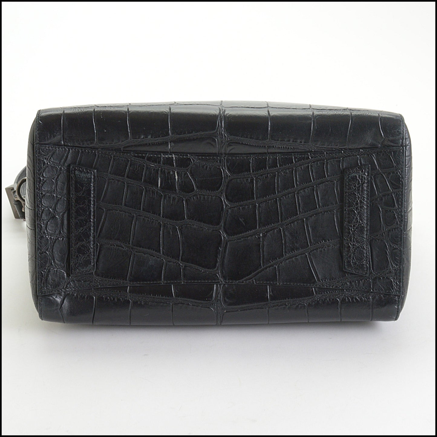 RDC14397 Authentic GIVENCHY Black Croc-Embossed Leather Medium Antigona Bag