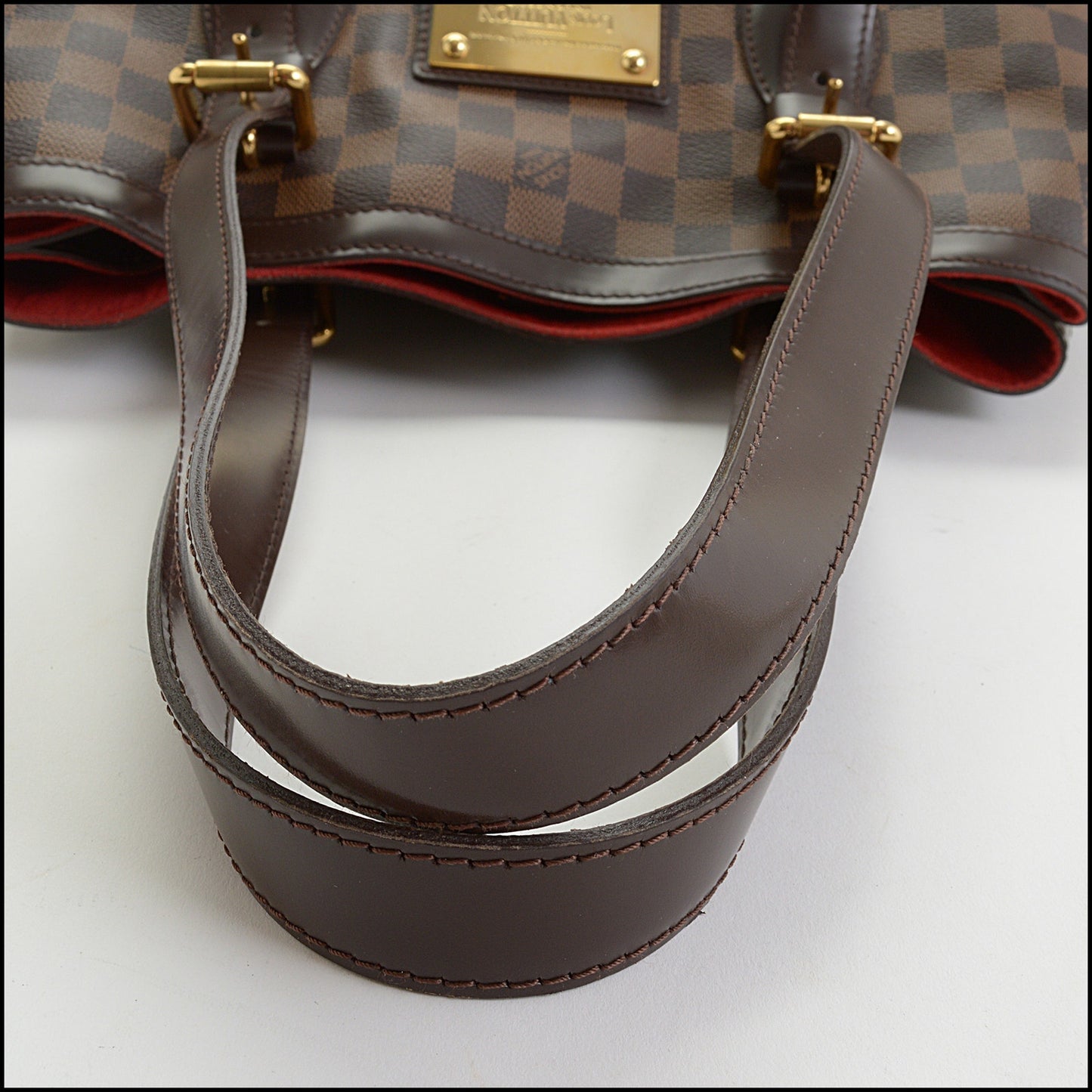 RDC14324 Authentic LOUIS VUITTON Vintage '08 Damier Ebene Hampstead MM Handbag