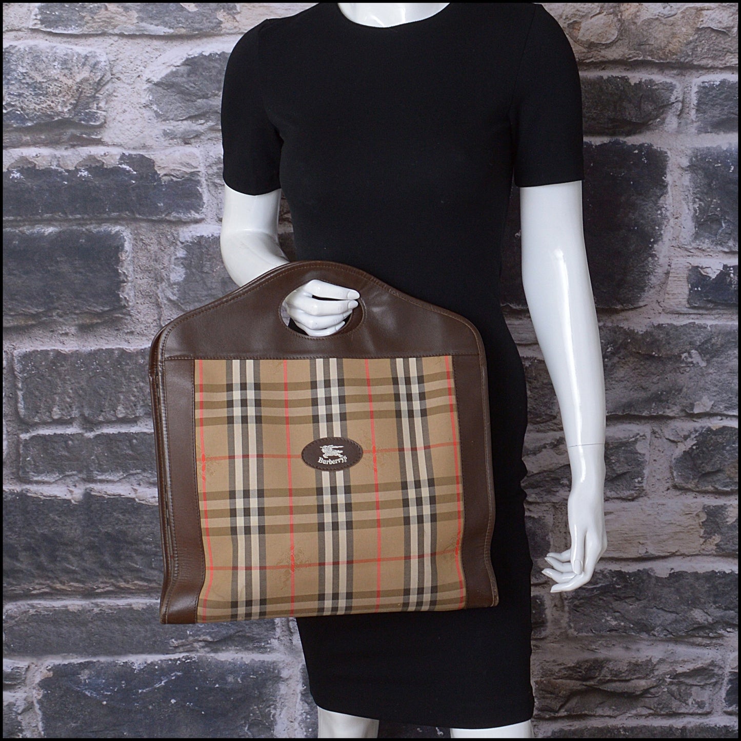 RDC14335 Authentic BURBERRY Vintage Nova Check Sac Bagin