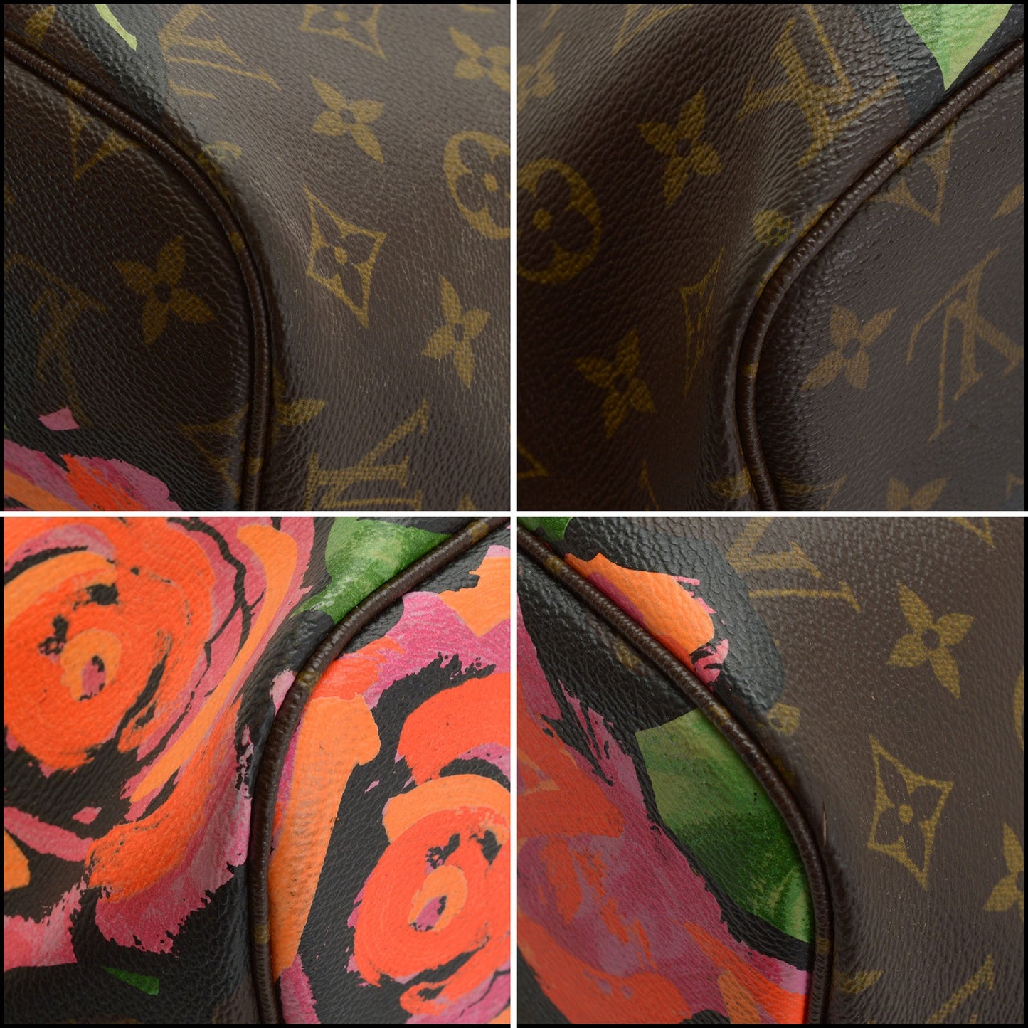 RDC14003 Authentic LOUIS VUITTON '09 Roses Steven Sprouse Neverfull MM