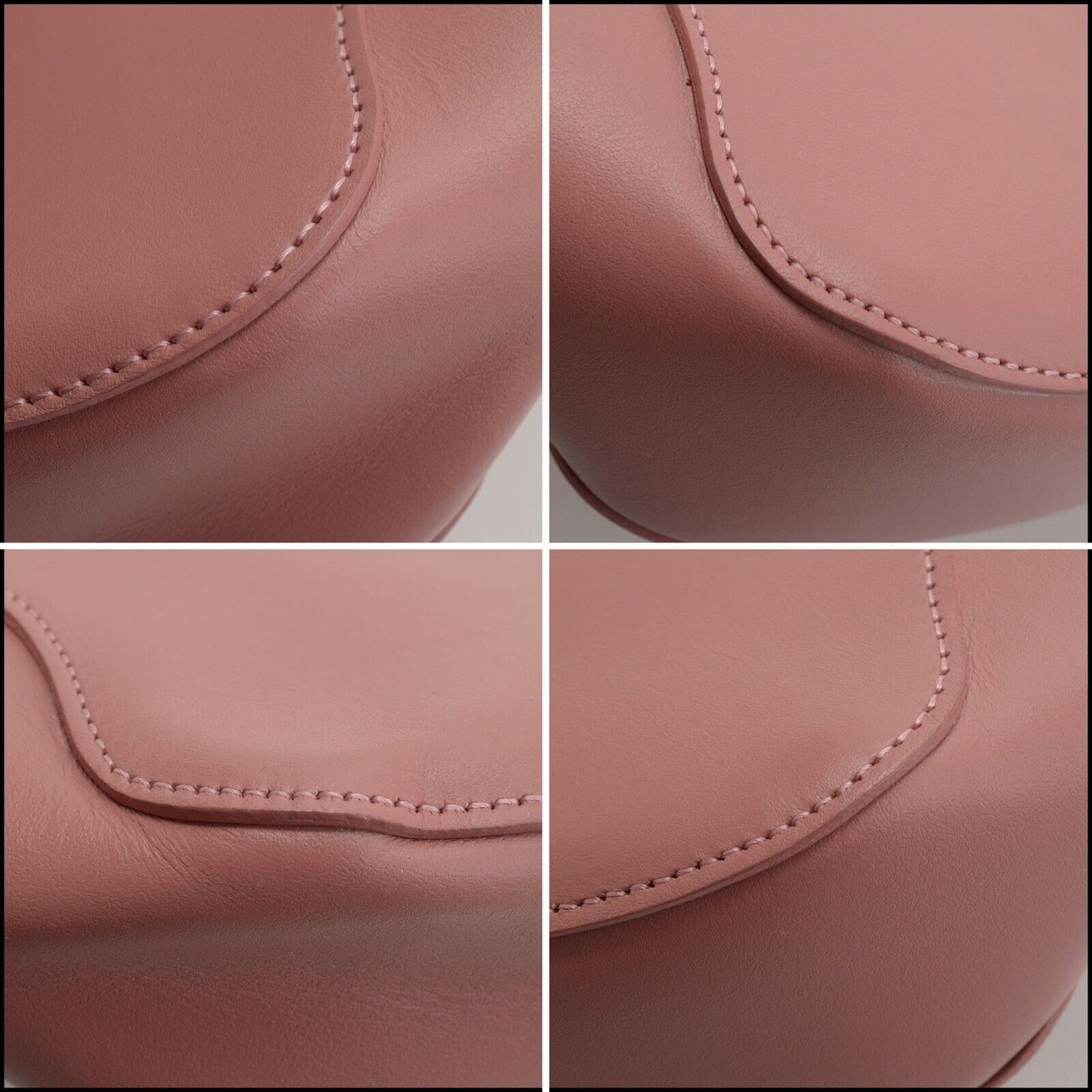 RDC13684 Authentic MANSUR GAVRIEL Blush Pink Leather Mini Ocean Tote Bag